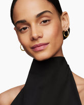 Petite Infinity Hoop Earrings in 18K Yellow Gold with Diamonds, 17.3mm